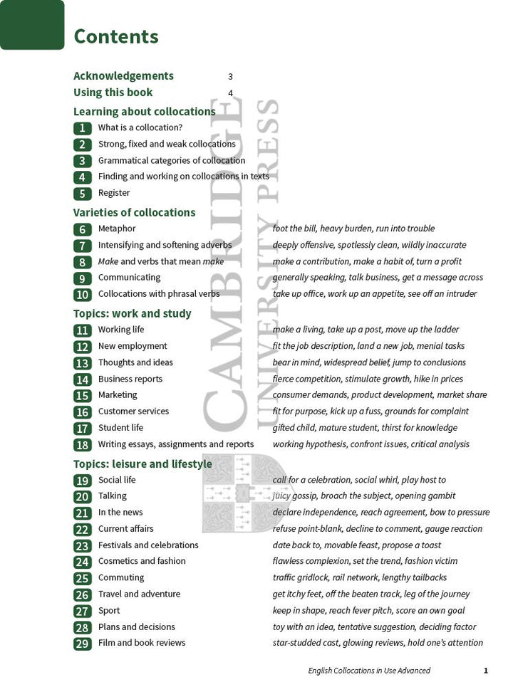 English Collocations in Use Advanced Book with Answers: How words work together for fluent and natur
