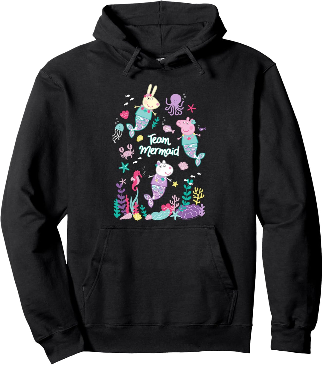 Peppa Wutz Suzy Sheep, Rebecca Rabbit Team Mermaid Pullover Hoodie