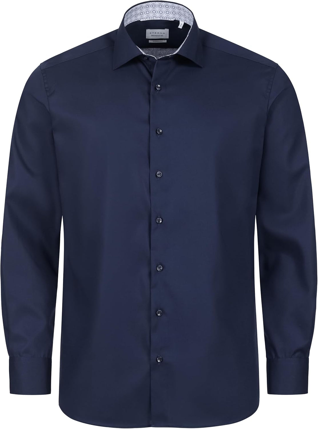 ETERNA Hemd Langarm | Comfort Fit | Bügelfrei, Knitterfrei | 100 % Baumwolle 41 Dunkelblau(-19-), 41