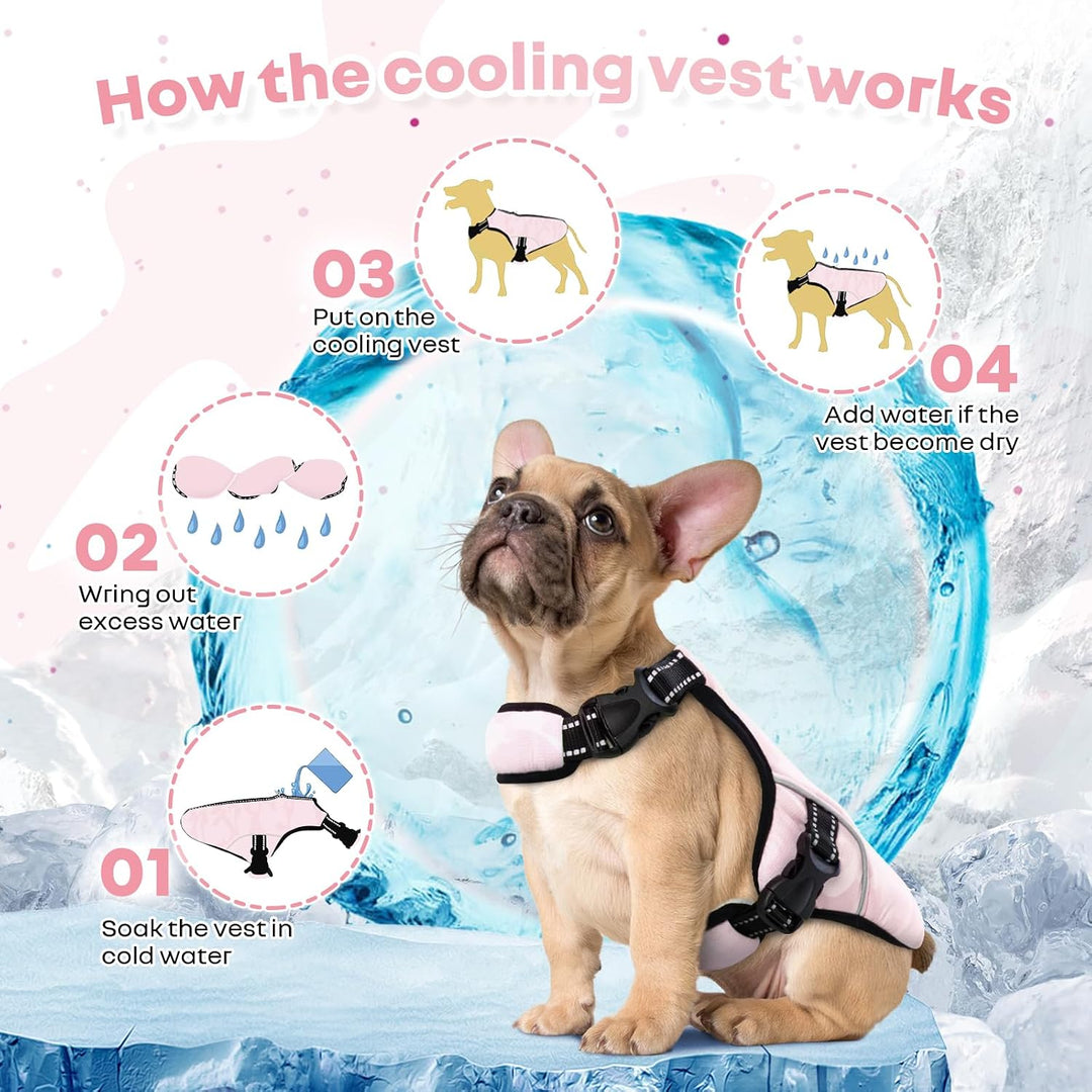 Kühlweste für Hunde, heisses Wetter, Wärmeableitung, atmungsaktive Netz-Hundejacke, Sommer, kühl, ve