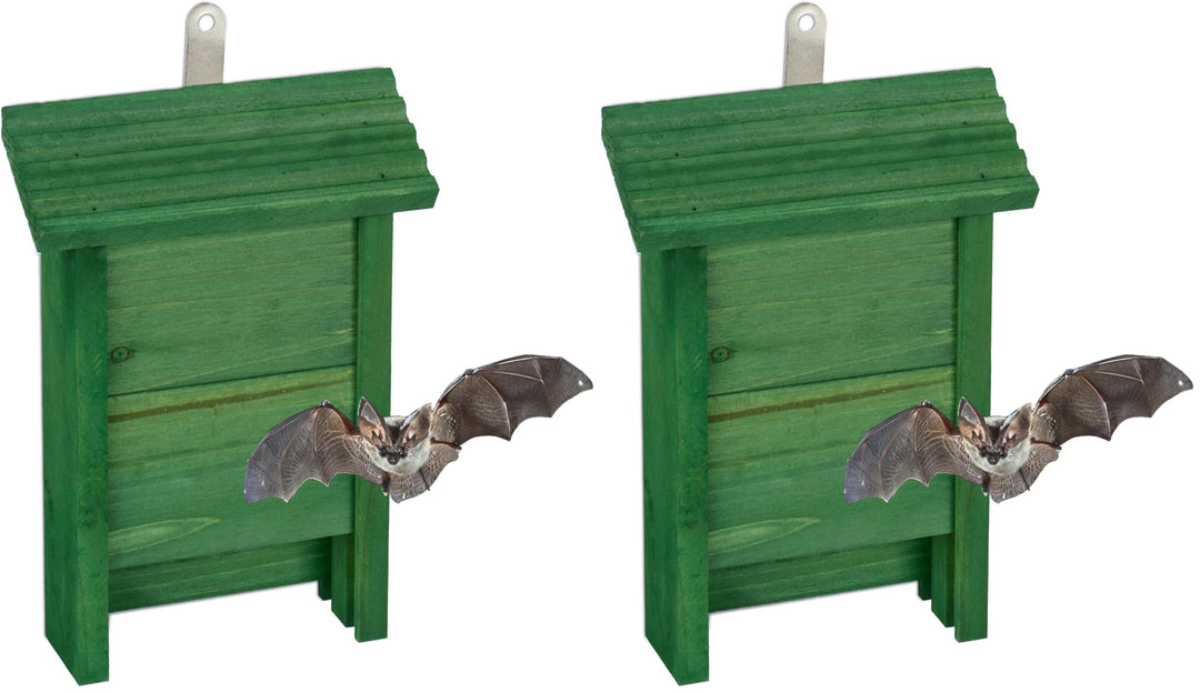 Relaxdays Fledermauskasten, Unterschlupf für Fledermäuse, HxBxT: 29 x 18 x 6 cm, Garten, Fledermaush