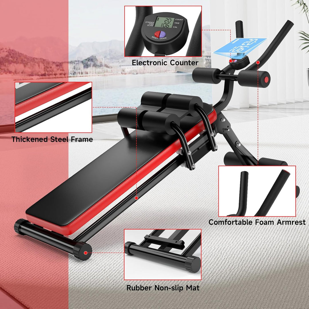 Bauchtrainer Faltbare Sit-Up-Bank, Bauchmuskeltrainer für Armtrainer Bauchtrainer Beintrainer und Rü