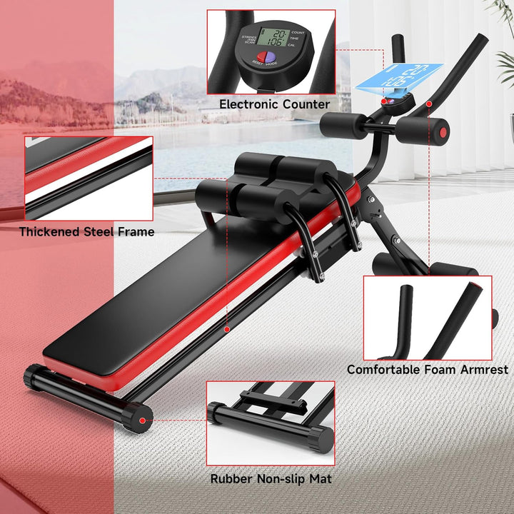 Bauchtrainer Faltbare Sit-Up-Bank, Bauchmuskeltrainer für Armtrainer Bauchtrainer Beintrainer und Rü