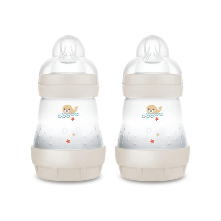 MAM Easy Start Babyflasche, 160 ml (2er-Set), Set mit 2 Anti-Kolik-Flaschen, reduziert Luftblasen un