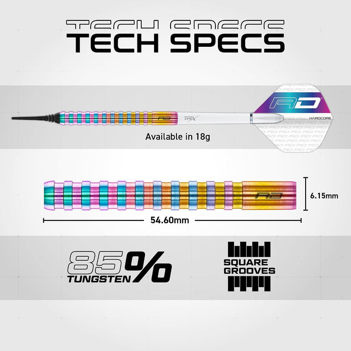 RED DRAGON Javelin Serie Premium Wolfram Softip Darts Set mit Flüge und Schäften 18G 1, 18G 1