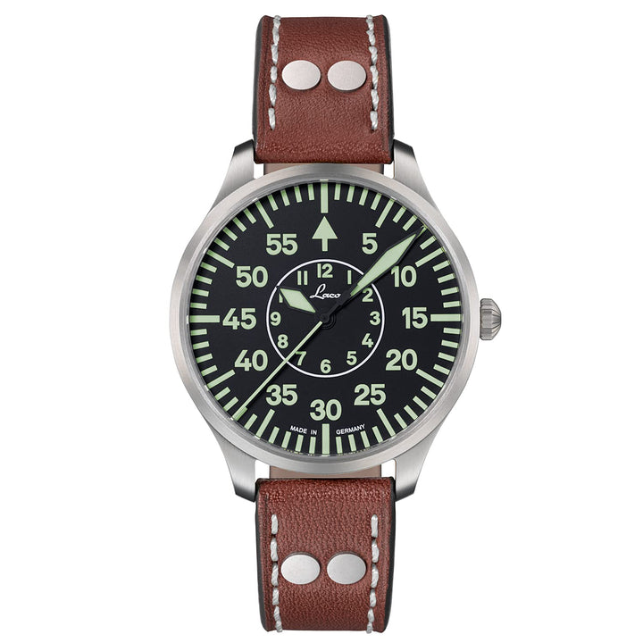 Laco Fliegeruhr Zürich.2 40 Made in Germany – 40 mm Ø hochwertige Quarzuhr – Baumuster B – Einzigart