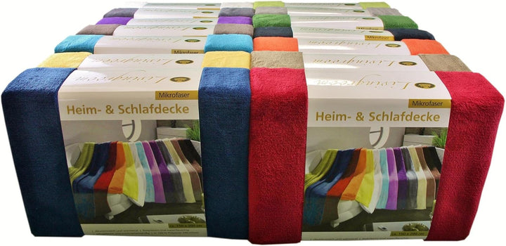 Gözze - Wohn- und Kuscheldecke, Memphis, Hohes Stoffgewicht 300 g/m², 180 x 220 cm - Kaminrot 180 x