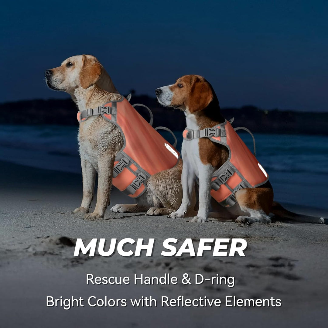 VIVAGLORY Neoprene Schwimmweste Hund, Rettungsweste Hund für Bootfahren, Schwimmweste, Schwimmhilfe