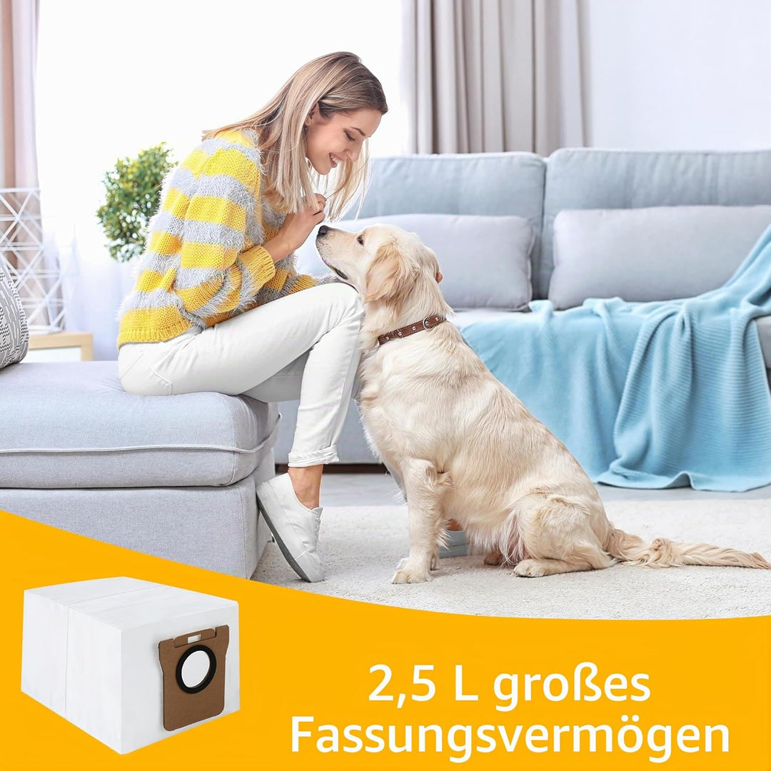 16 Stück Staubbeutel Kompatibel mit Dreame L10s Ultra / L10 Ultra / L20 Ultra, für Xiaomi X10+ / X20