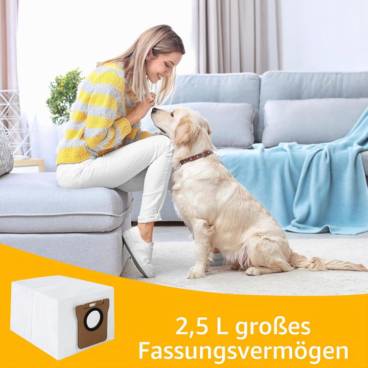 16 Stück Staubbeutel Kompatibel mit Dreame L10s Ultra / L10 Ultra / L20 Ultra, für Xiaomi X10+ / X20