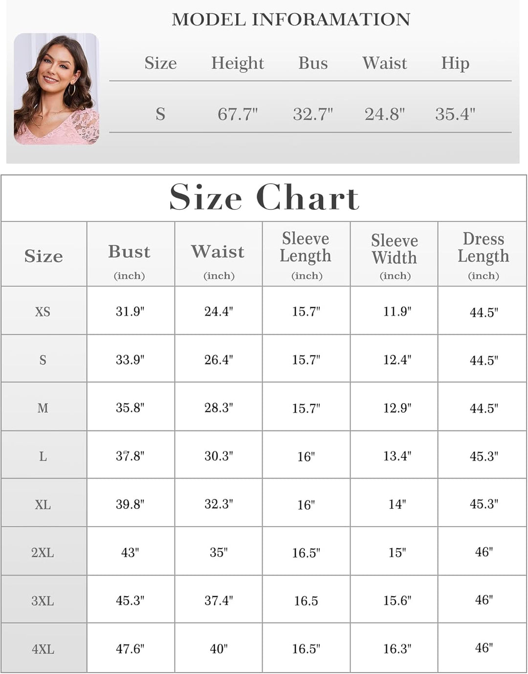 Dressystar Damen Elegant Spitzenkleid V-Ausschnitt Cocktailkleid Hochzeit Midi Abendkleider XXL Weis