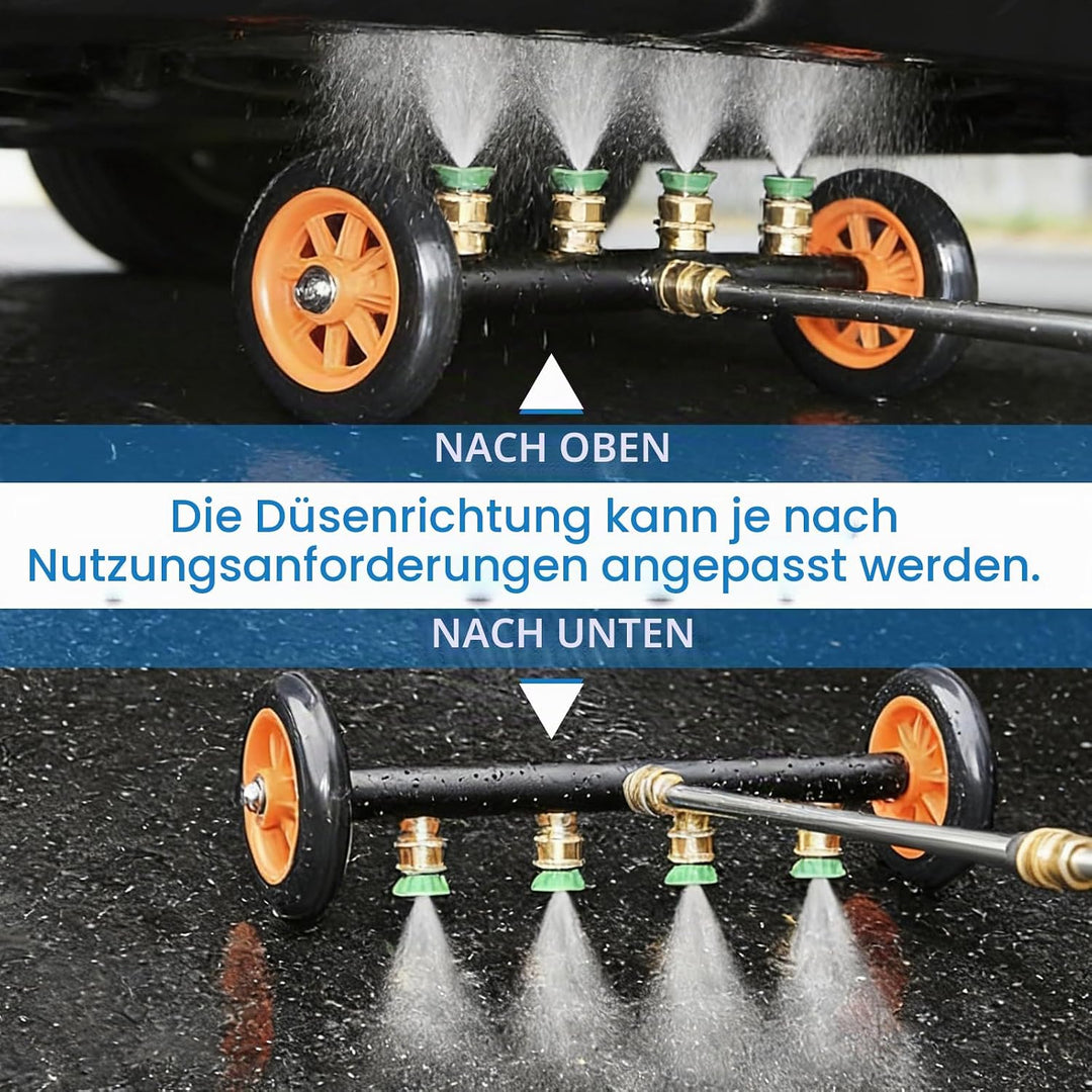 Hochdruckreiniger Auto Unterbodenreiniger, 2-in-1 Unterboden Hochdruckreiniger mit Schaumsprühflasch