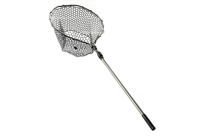 Mostal Forellenkescher 1,40m / 60 x 46cm Gumminetz Teleskopierbar Kescher