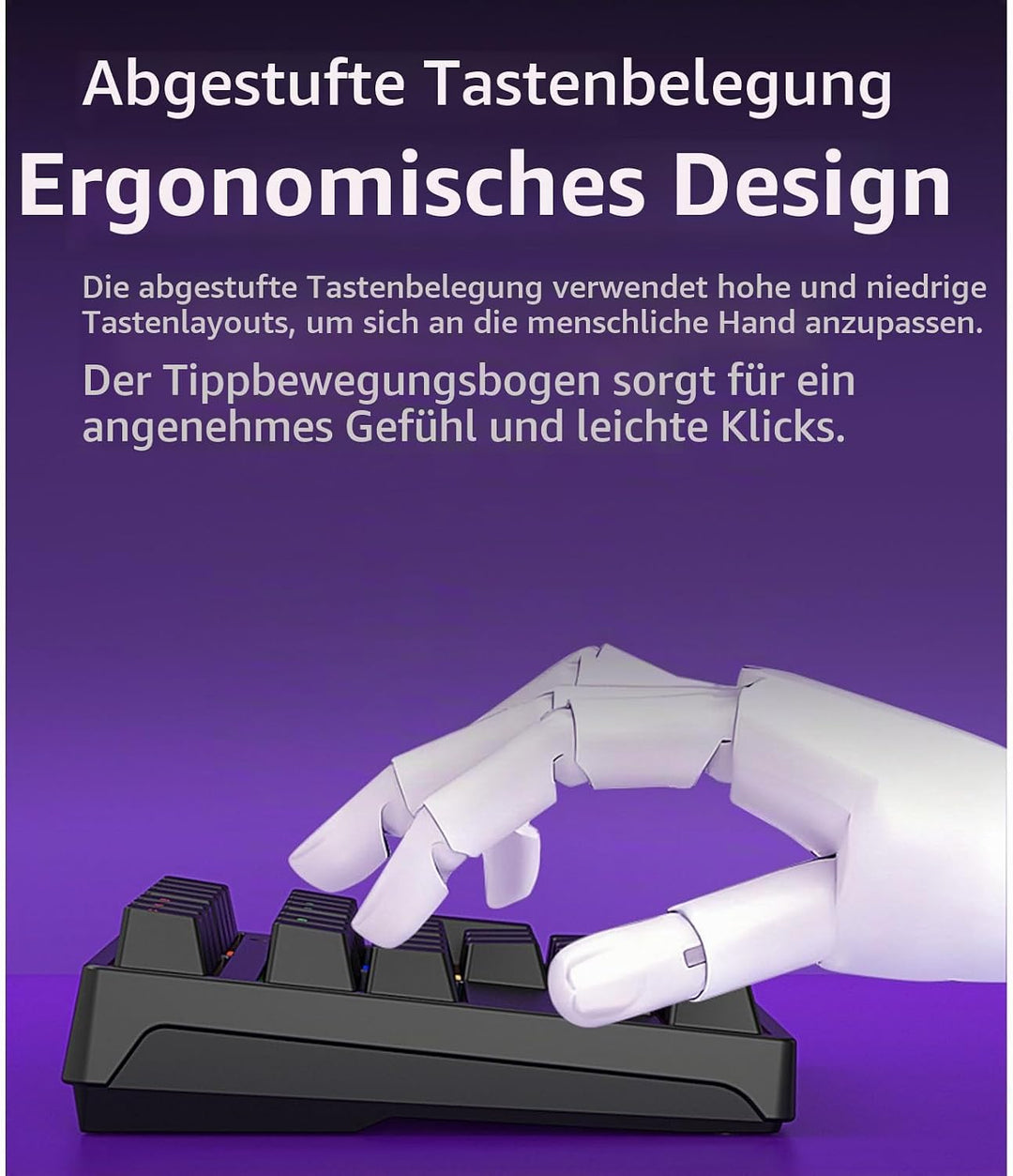 Zunate Mechanischer Nummernblock, 34 Tasten, Kabelgebundener USB-C-Ziffernblock, RGB-Hintergrundbele