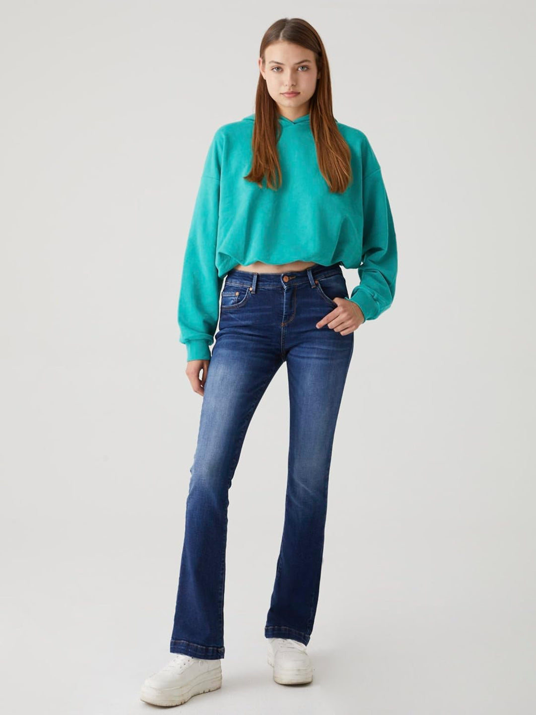 LTB Jeans - Damen - Fallon - Mid Waist - Flared Leg Jeans - Hosen 25W / 34L Morna Undamaged Wash 541