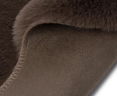 Gözze - Eleganter und Weicher Teppich aus Kunstleder, 80 x 120 cm - Taupe Taupe 80 x 120 cm, Taupe 8