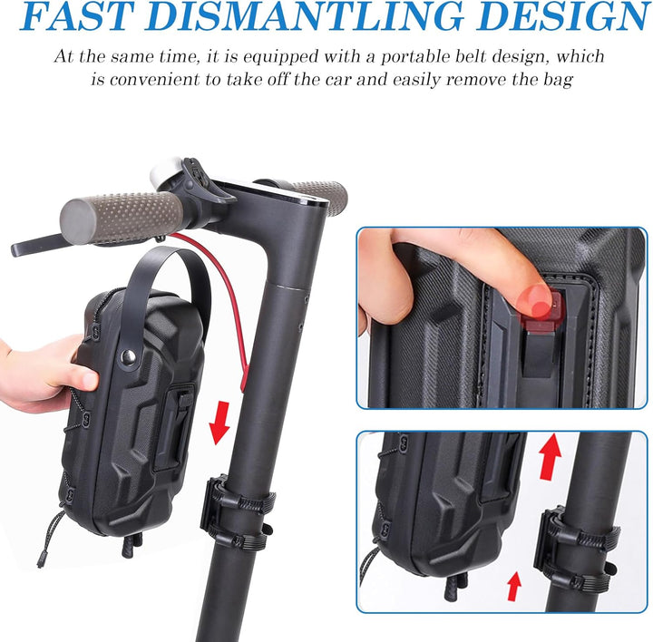 E Scooter Tasche, 2L wasserdichte Lenkertasche Escooter mit Multicolor Elastische Kordel Schnellvers