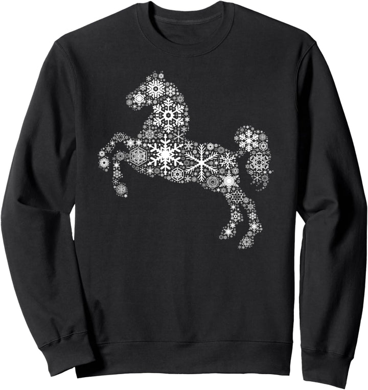 weihnachtsschneeflocke - Pferd Sweatshirt