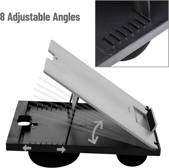 Mind Reader Anchor Collection Schreibtisch, verstellbar, tragbar, 8 Positionen, mit integrierten Kis