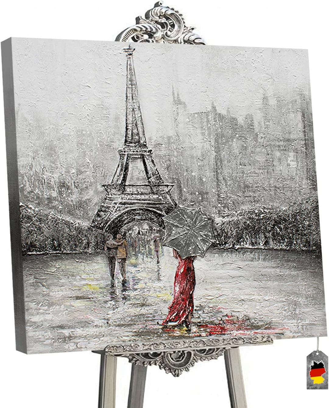 YS-Art Abstrakt Acryl Gemälde auf Leinwand Frankreich handgemalt Wandbild Wohnzimmer modern Wohndeko