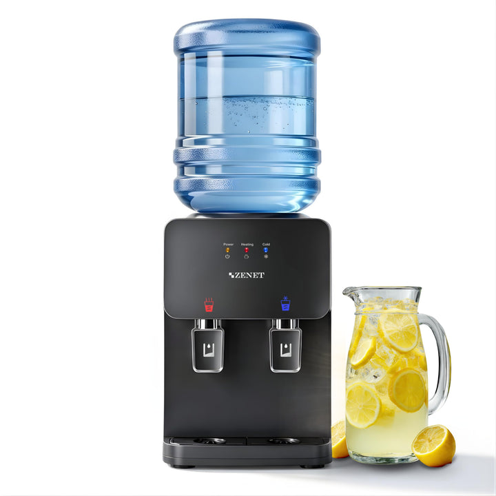 ZENET ZET-312 Wasserspender Heiss & Kalt – Elektrischer Heisswasserspender & Kaltwasserspender, Tisc