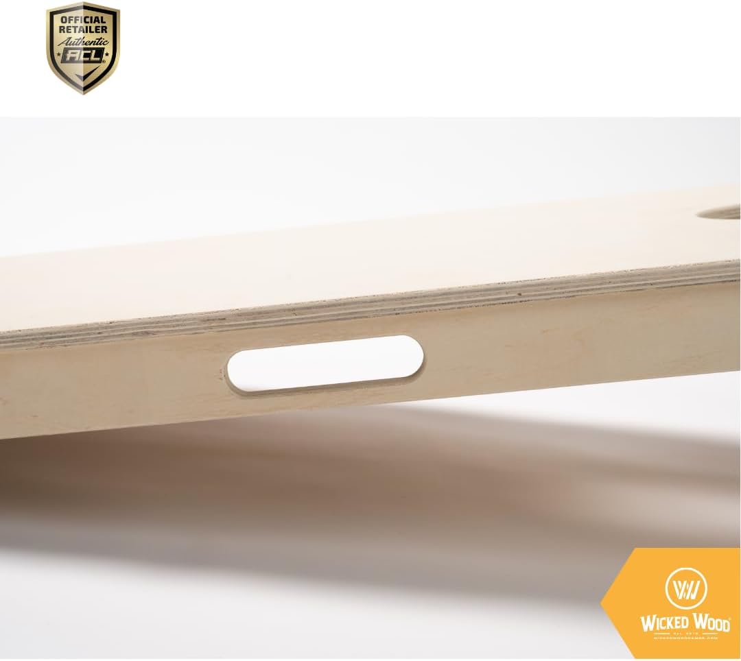 Cornhole Set – 120 x 60 cm - Sackloch Spiel – Wicked Wood – offiziell ACL-lizensiertes Set of Boards