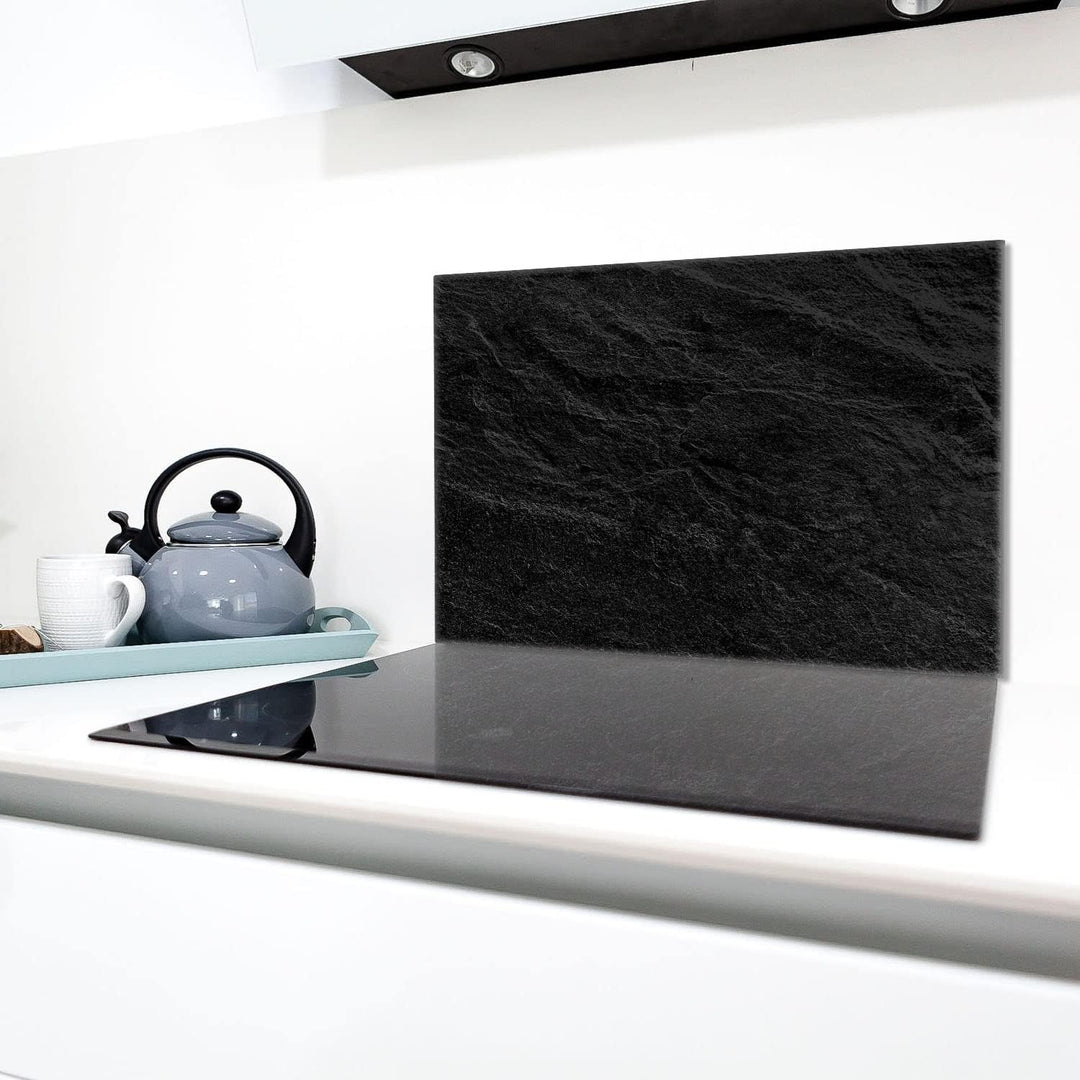 Herdabdeckplatte 80x52 cm 1-teilig Ceranfeldabdeckung Induktion Herdschutz Spritzschutz Glasplatte D