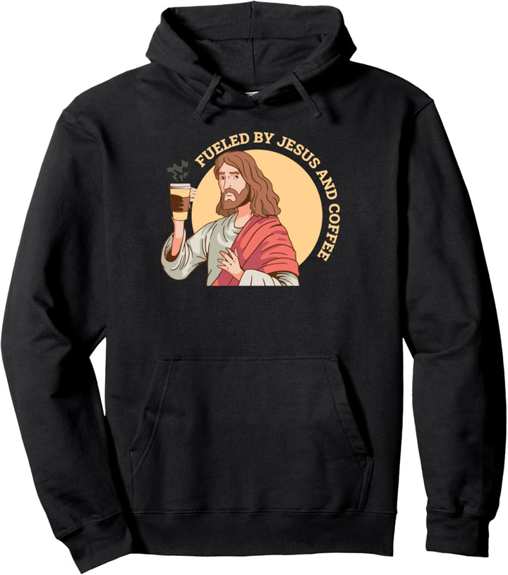 Fueled By Jesus And Coffee Pfarrer Pullover Hoodie