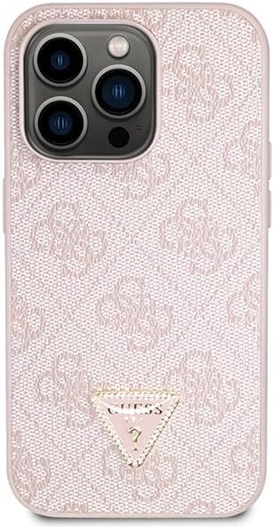 Guess GUHCP14LP4TDSCPP Hülle für iPhone 14 Pro 6.1" Rosa hardcase Crossbody 4G Metal Logo