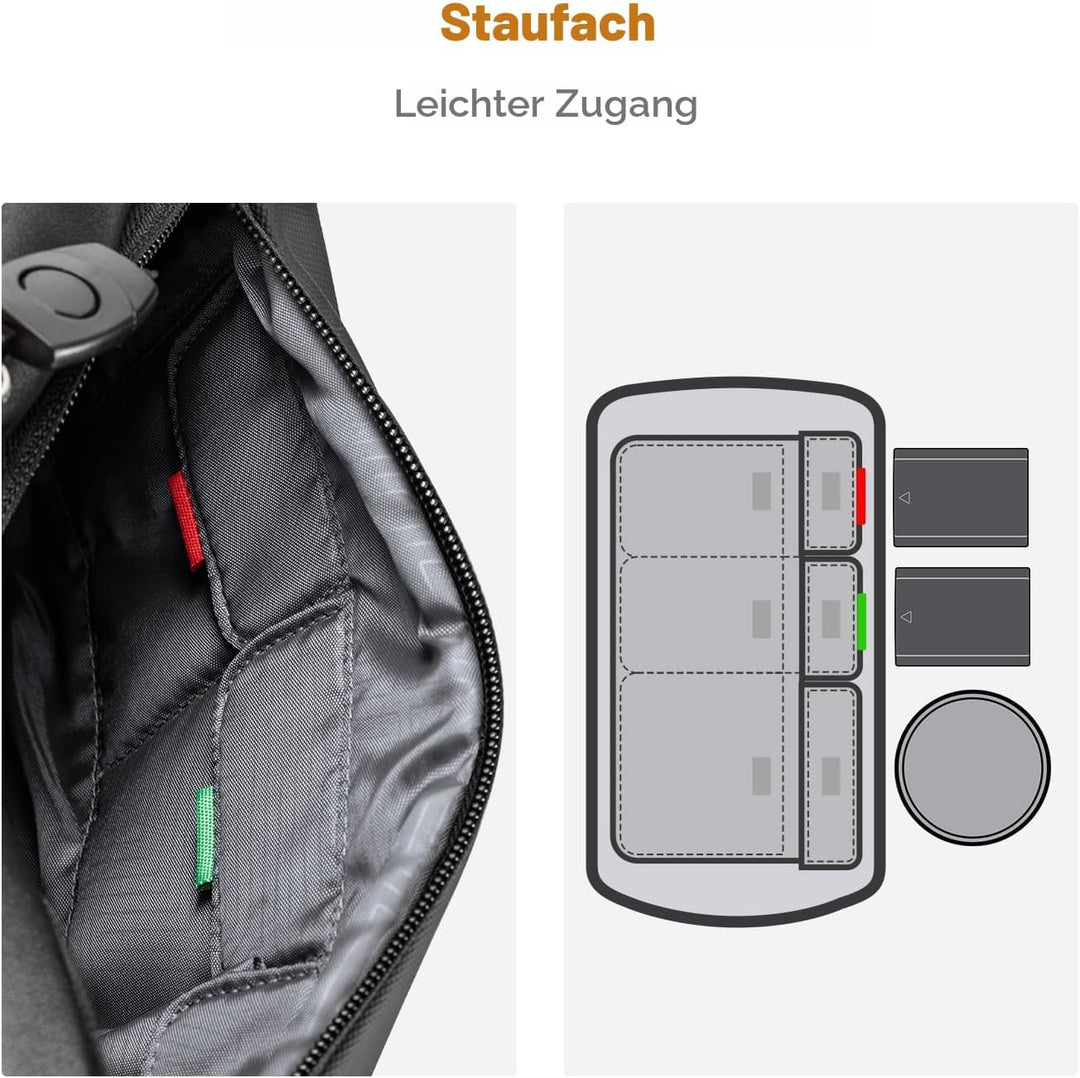 K&amp;F Concept Kamera-Rucksack, Schultertasche, quadratische Tasche, Taschen für Fotografen, Kamera-Rec