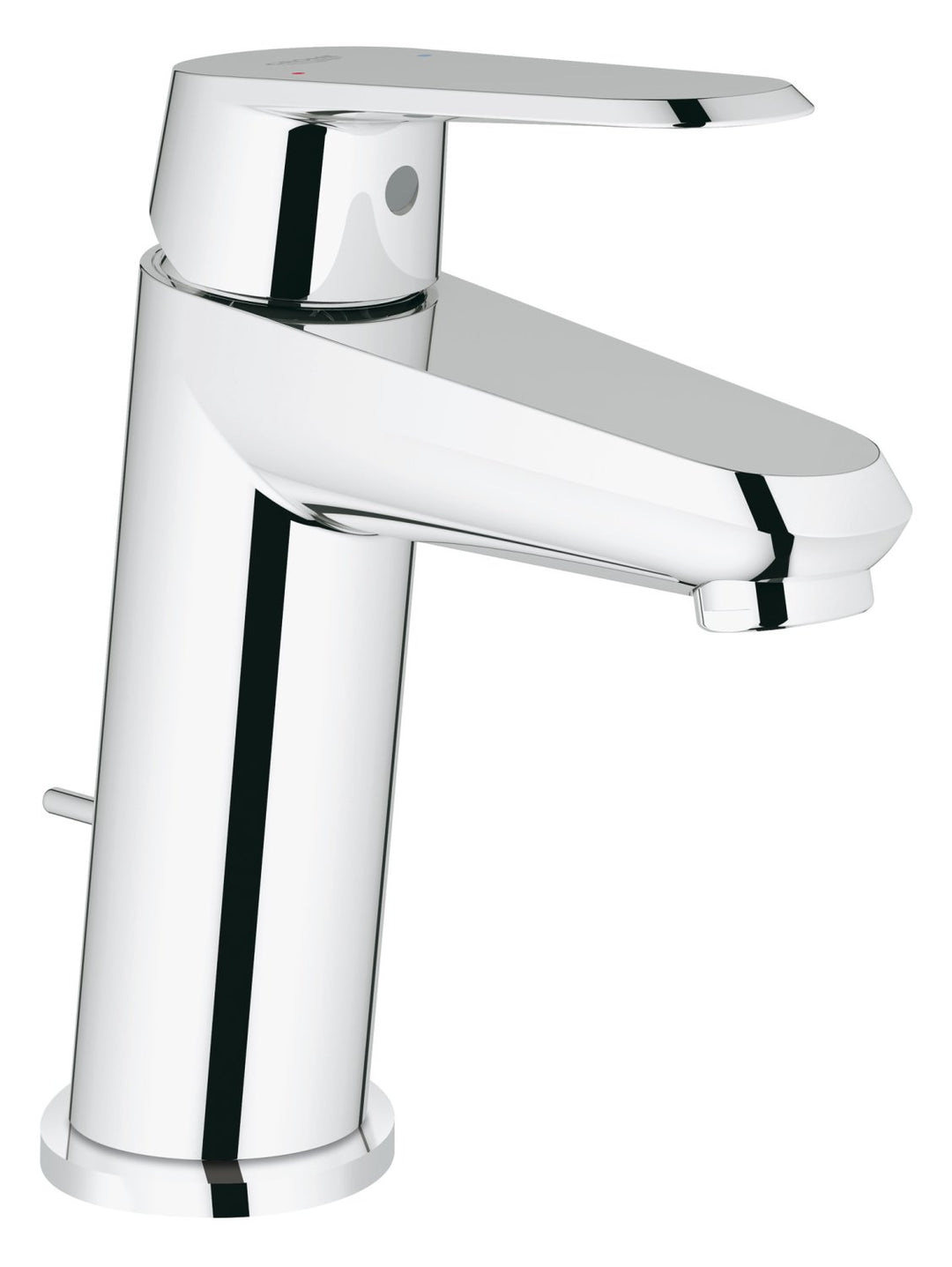 GROHE Eurodisc Cosmopolitan Badarmatur, Zugstange, Standard-Auslauf 23049002, S-Size, Chrom S-Size m