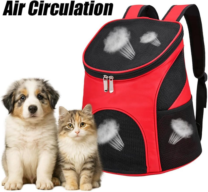 Pet Hunderucksack, Outdoor Haustierrucksack Netzfenster Haustier Rucksack Tragbare Hunde Katzentasch