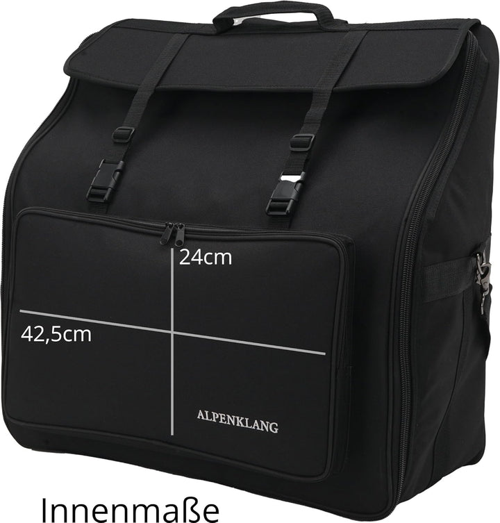 Alpenklang Akkordeontasche für 96 Bass Akkordeon (Schultergurte, wasserabweisend, gepolstert, Akkord