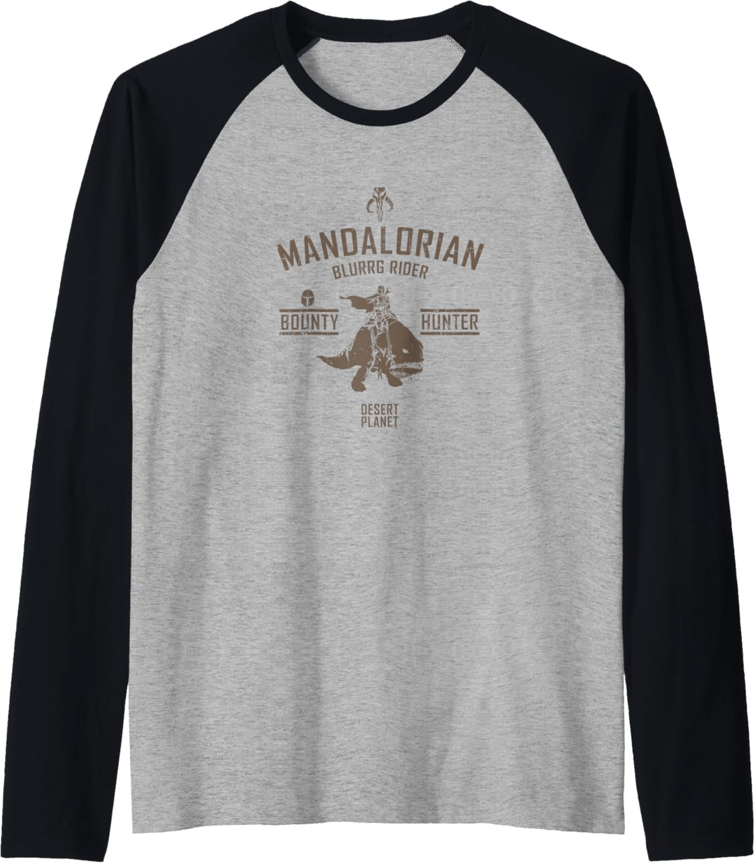 Star Wars The Mandalorian Blurrg Rider Logo Raglan