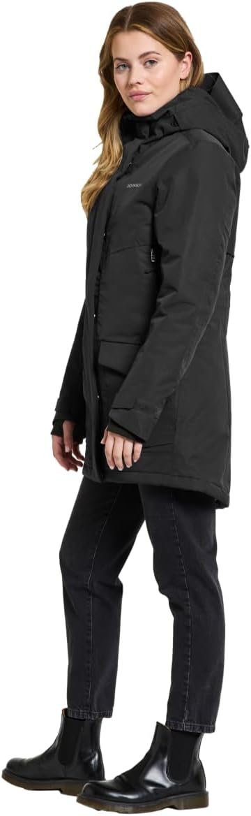Didriksons Frida Damen Parka 7 32 Schwarz, 32 Schwarz