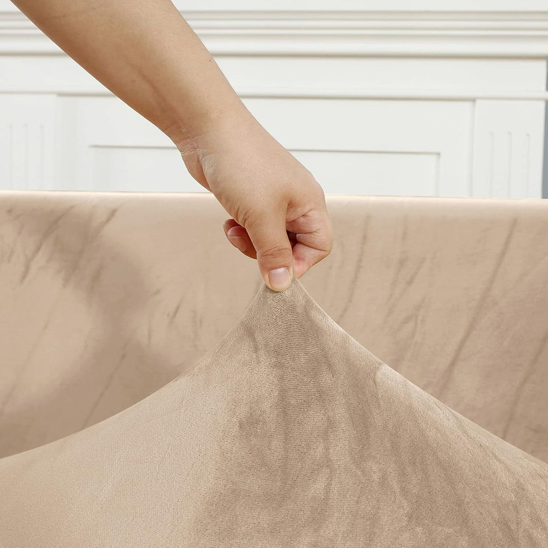 JHLD Sofabezug L Form, Stretch Sofabezug Samt L-förmiger Sofabezug Weiche Anti-rutsch Sofa Überwürfe