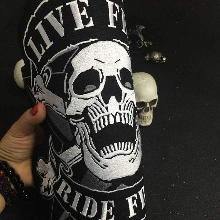 Graceful life Large Biker Motorcycle Back Patches (3) lila, lila