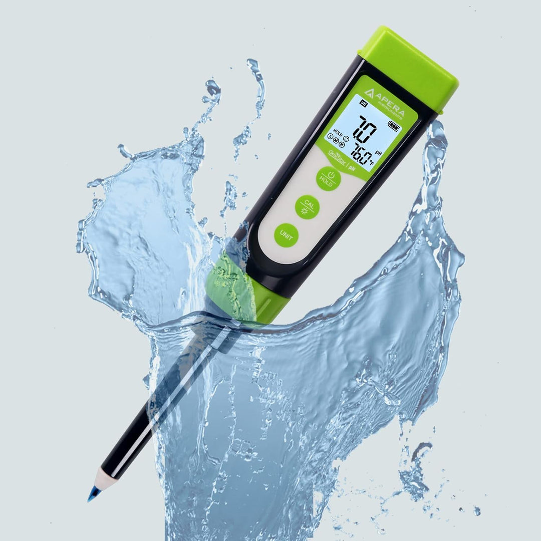Apera GroStar GS2 pH-Taschenmessgerät-Set (Gen II) mit Einstechelektrode für direkte Bodenmessungen