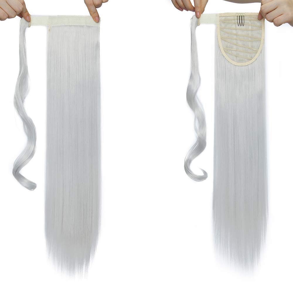 SEGO Ponytail Clip in Pferdeschwanz Extension Haarteil Haarverlängerung Zopf Hair Piece gewellt Wavy