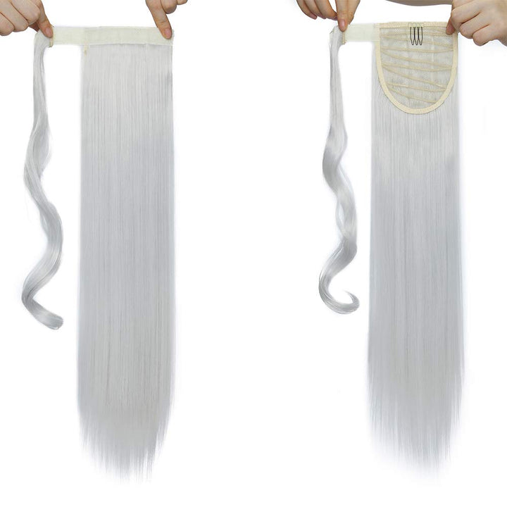 SEGO Ponytail Clip in Pferdeschwanz Extension Haarteil Haarverlängerung Zopf Hair Piece gewellt Wavy