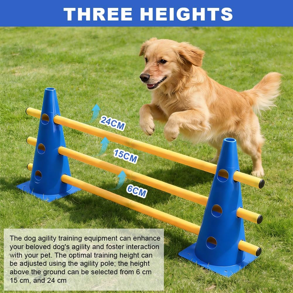 Agility Set Hunde Klein Cavaletti Hund, Hobby Horse Zubehör, Fussball Trainingszubehör, Erziehungshi