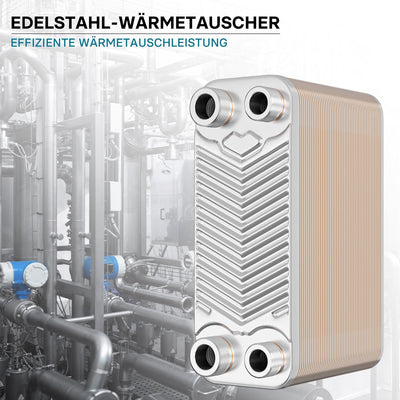 Hrale Edelstahl Wärmetauscher 50 Platten max 90 kW Plattenwärmetauscher Wärmetauscher