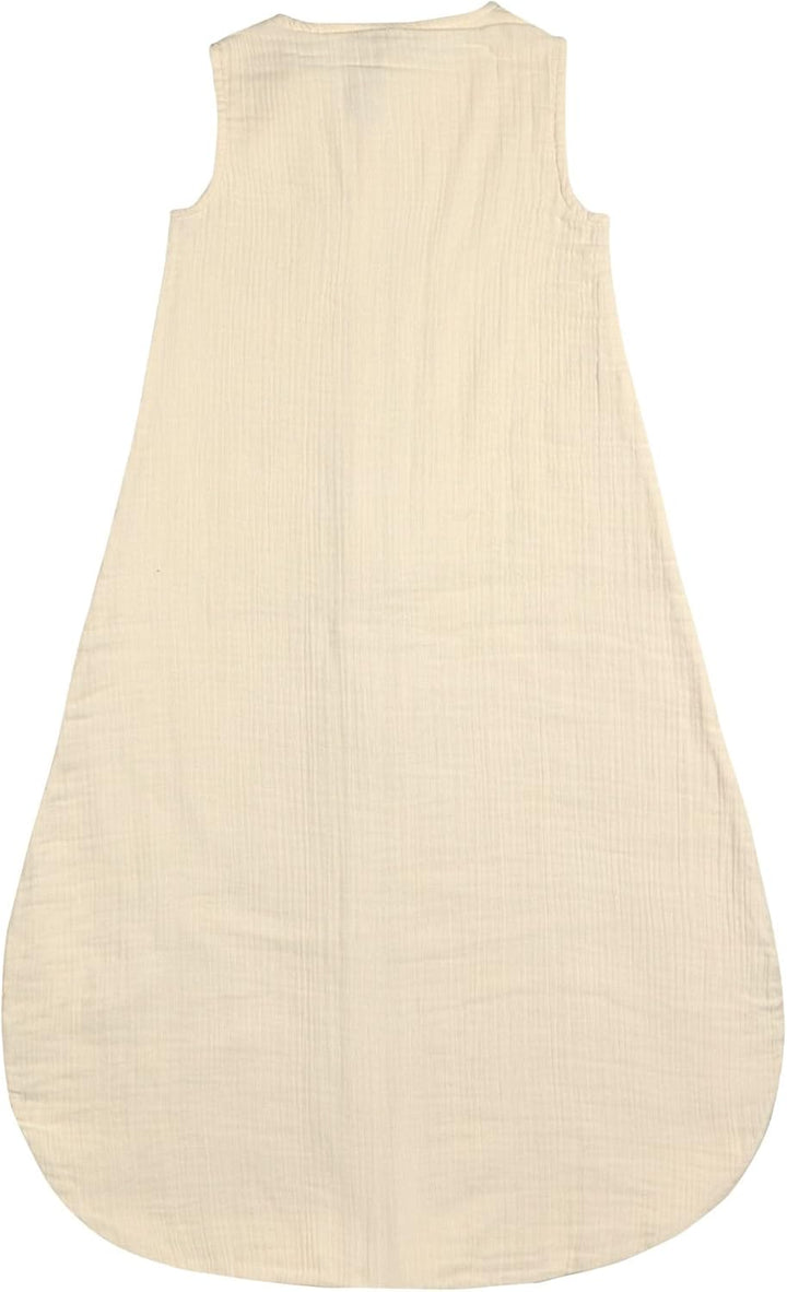 LÄSSIG Baby Sommerschlafsack ohne Ärmel Musselin Baumwolle GOTS zertifiziert/Muslin Baby Sleeping Ba