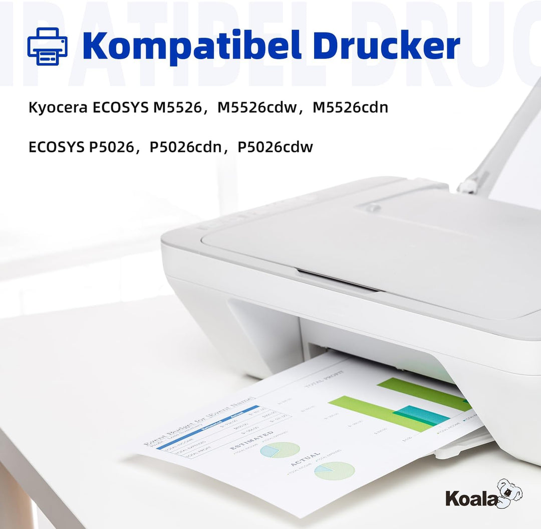 Koala TK5240 Toner Kompatible Tonerkartuschen Ersatz für Kyocera TK-5240 TK-5240K TK-5240C TK-5240M