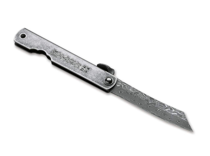 Higonokami Unisex – Erwachsene KINZOKU Damascus, Silber, 16,7 cm