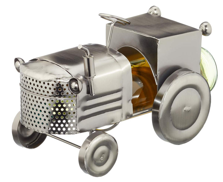 Flaschenhalter Weinflaschenhalter Traktor Trecker Metall Figur Skulptur Deko