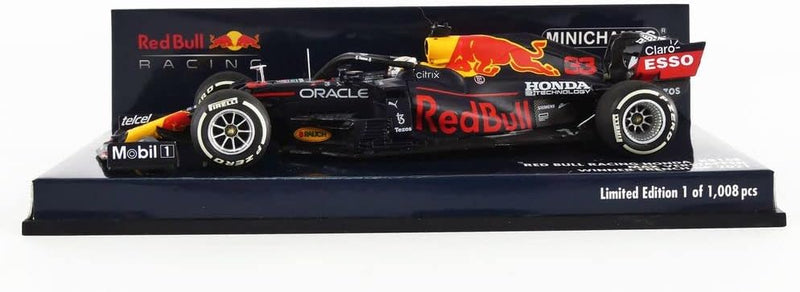 Minichamps 410210833 1:43 Red Bull Racing Honda RB16B-Max Verstappen-Winner French GP 2021 Sammlerst