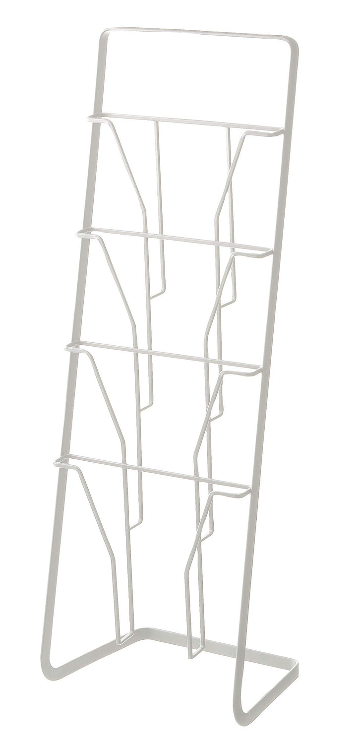 Yamazaki 6512 Zeitschriftenständer, Stahl, Weiss, One Size, Weiss