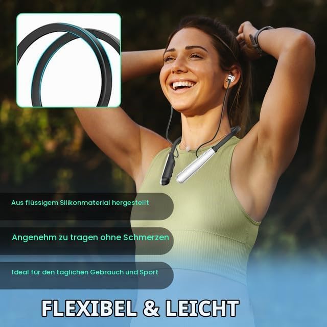 LAMA Bluetooth 5.4 Kopfhörer Sport Ohrhörer 80 Std. Spielzeit Noise Cancelling Kabellos Sportkopfhör