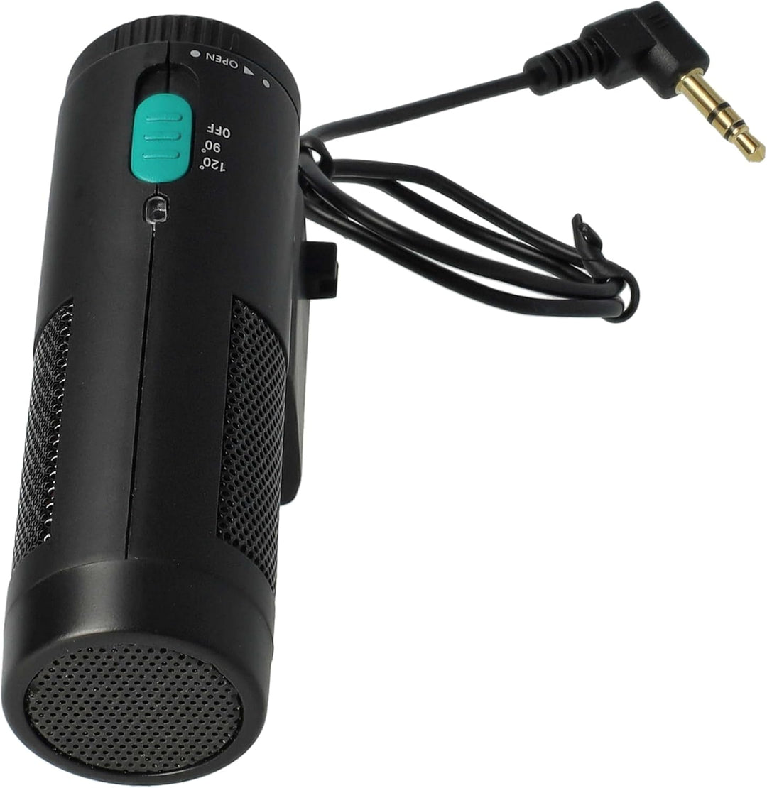 vhbw externes Stereo Mikrofon kompatibel mit Nikon D3200, D3300, D5200,D5300, D5500, D7100, D7200, D